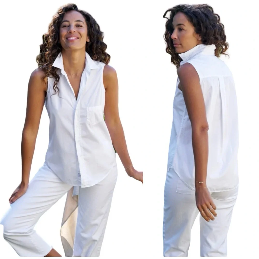 Frank & Eileen sleeveless linen blouse. EUC - Picture 3 of 11